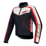 Veste textile femme alpinestars t - dyno wr black / ecru / bright red - xs