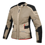 Veste textile femme ixon m - njord lady sable / noir / rouge - xs