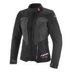Veste textile femme ixon tyr lady noir / anthracite / rose vif - xs