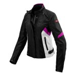Veste textile femme spidi flash h2out lady noir / fushia - xs