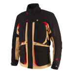Veste textile helstons odo beige / rouge / noir - m