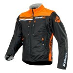 Veste textile kenny softshell enduro noir / orange fluo - xl