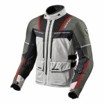Veste textile rev'it offtrack argent / rouge - s
