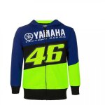 Veste zip enfant vr46 racing yamaha sweat  capuche bleu / noir / jaune -