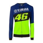 Veste zip femme vr46 racing yamaha sweat à capuche bleu / noir / jaune - s Veste zip femme vr46 racing yamaha sweat à capuche bleu / noir / jaune - s