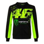 Veste zip vr46 monza monster sweat � capuche noir / vert - s