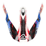 Visi�re casque cross acerbis linear blanc / bleu / rouge