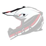 Visi�re pour casque cross nox n633 airshock blanc / noir / rouge