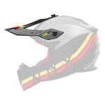 Visi�re pour casque cross nox n633 airshock noir / jaune / rouge