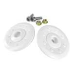 Visserie blanche casque jet double visi�re aero sb18 (la paire)