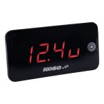 Voltmètre thermomètre koso slim line nouvelle génération rouge Voltmètre thermomètre koso slim line nouvelle génération rouge