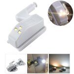 0. 3w charni�re int�rieure universelle led capteur lampe armoire 3 led veilleuse auto on / off ampoule ...