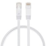0. 5m cat6 cble lan rseau ethernet ultra - plat, cordon rj45 (blanc)