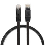 0. 5m cat6 cble plat ethernet lan rseau ultra - mince, cordon rj45 (noir)
