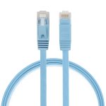 0. 5m cat6 cble plat ethernet rseau lan ultra - plat, cordon rj45 (bleu)