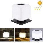 003 lampe solaire extrieure carre led appliques murales impermables, taille: 20cm (lumire tricolore) ...