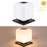 003 lampe solaire extrieure carre led appliques murales impermables, taille: 25cm (lumire chaude) ...