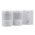 1 � 2 capteurs infrarouges pir d�tecteur d'alarme de sonnette sans fil pour la maison / bureau