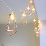 1. 5m 10 led retro iron metal diamond home decoration led fairy string light