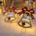 1, 8 m peint nol cloche led vacances guirlande lumineuse, 10 led 2 x piles aa batterie aliment chaud ...