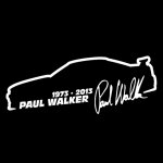 10 autocollants de voiture de vinyle de style de voiture de style de voiture de paul walker, taille: ...