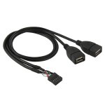 10 broches carte mre femelle en - tte  2 usb 2. 0 cble adaptateur femelle, longueur: 50cm