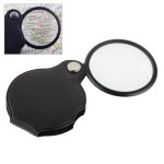 10 pcs 5x 50mm loupe poche pliante loupe loupe poche spiegel (noir)