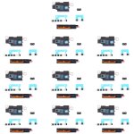 10 pcs enceinte anti - poussi�re avec cadre pour iphone 12 pro max (or)