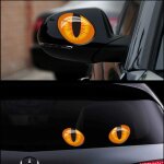 10 pcs mignon simulation cat eyes autocollant de voiture 3d r�troviseur vinyle decal, taille: 10x8cm