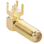10 pcs plaqu or sma femelle angle droit 90 degrs panneau pcb montage 4. 0mm connecteur carr adaptateur ...