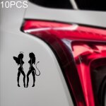 10 pcs qypf angel devil autocollant de voiture fille sexy autocollant de style de voiture, taille: 18x14cm ...