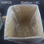 100 pcs 1. 6c sachet d'emballage en plastique pe rsistant  l'humidit, taille: 50 cm x 60 cm