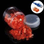 100 pcs anpwoo amp01 rj45 connecteur fiche modulaire (orange)
