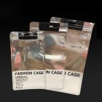 100 pcs sac d'emballage de botier de tlphone sac auto - scellant en aluminium plaqu argent, spcification: ...