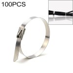 100 pi�ces 4. 6x150mm attaches de c�ble en m�tal en acier inoxydable cravate zip wrap sangles de chaleur ...