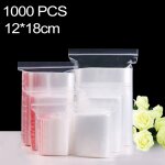 1000 pcs 12 cm x 18 cm pe auto - scellant sac d'emballage transparent � fermeture � glissi�re, impression ...