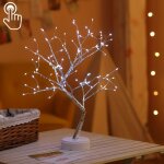 108 led lampe de table arbre fil de cuivre d�coration cr�ative contr�le tactile veilleuse (lumi�re blanche) ...