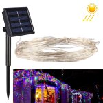 10m 100 led smd 0603 ip65 panneau solaire impermable  l eau lampe  fil en argent fil de fe lumire ...