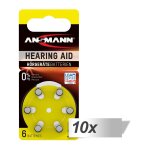 10x6 ansmann zinc - air 10 (pr70) batterie pour appareil auditif 10x6 ansmann zinc - air 10 (pr70) batterie pour appareil auditif