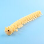 12 pcs enfants caoutchouc doux 16 section caterpillar toy d�compression stretch (jaune)
