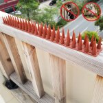 Clous anti - escalade de clture en plastique anti - oiseaux (rouge brique)