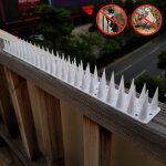 12 pcs plastic bird repeunt thorns fence anti - climb nails (blanc)