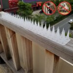 12 pcs plastic bird repeunt thorns fence anti - climb nails (transparent)