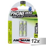 12x2 ansmann maxe nimh piles micro aaa 550 mah dect phone