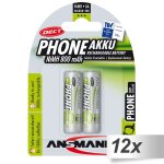 12x2 ansmann maxe nimh piles mignon aa 800 mah dect phone
