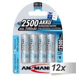 12x4 ansmann maxe nimh piles 2500 mignon aa 2400 mah