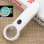 15x loupe de type portable avec point d exclamation et 2 led