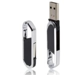 16 go de cl� usb 2. 0 de style porte - cl�s m�talliques (noir)