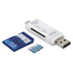 D - 178 5 en 1 lecteur de carte multifonctions de type - c / usb - c (blanc)