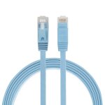 1m cat6 c�ble lan r�seau ethernet ultra - plat, cordon rj45 (bleu)